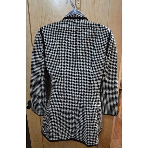 Vintage Bergdorf Goodman Womens Houndstooth Blazer Jacket Size 6 - Picture 4 of 7